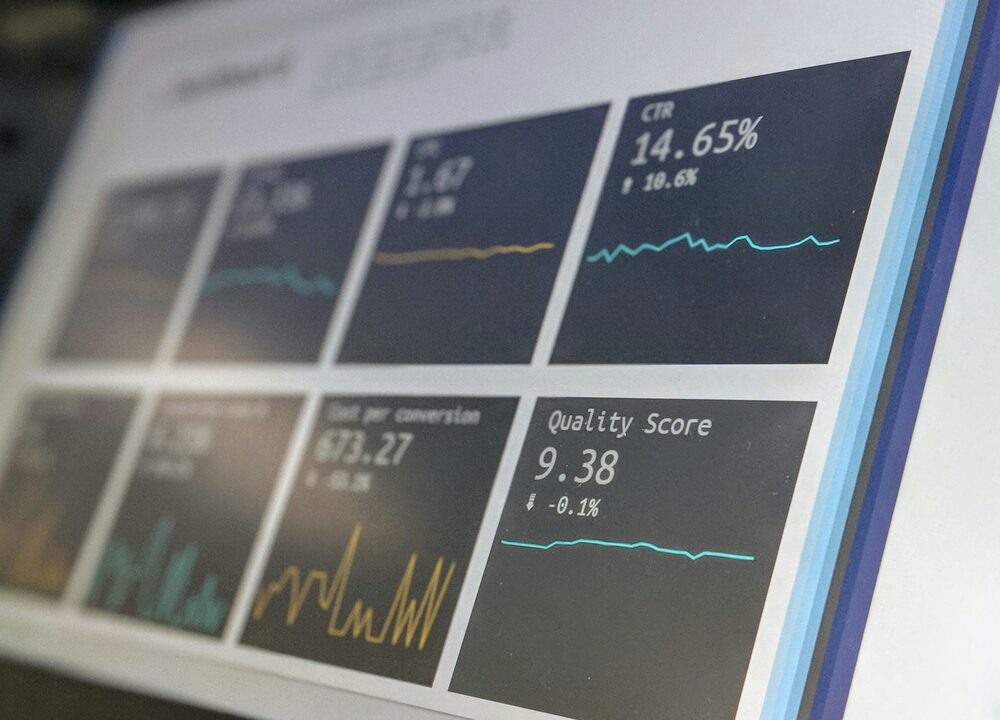 Close-up of campaign performance metrics